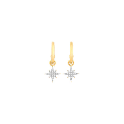 Ella Stein Light the Way Diamond Star Hoop Earrings