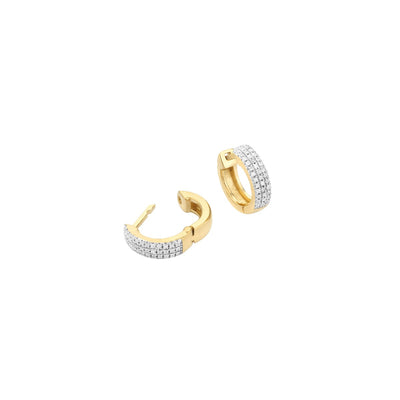 Ella Stein Three Ways to Shine Diamond Huggie Hoops