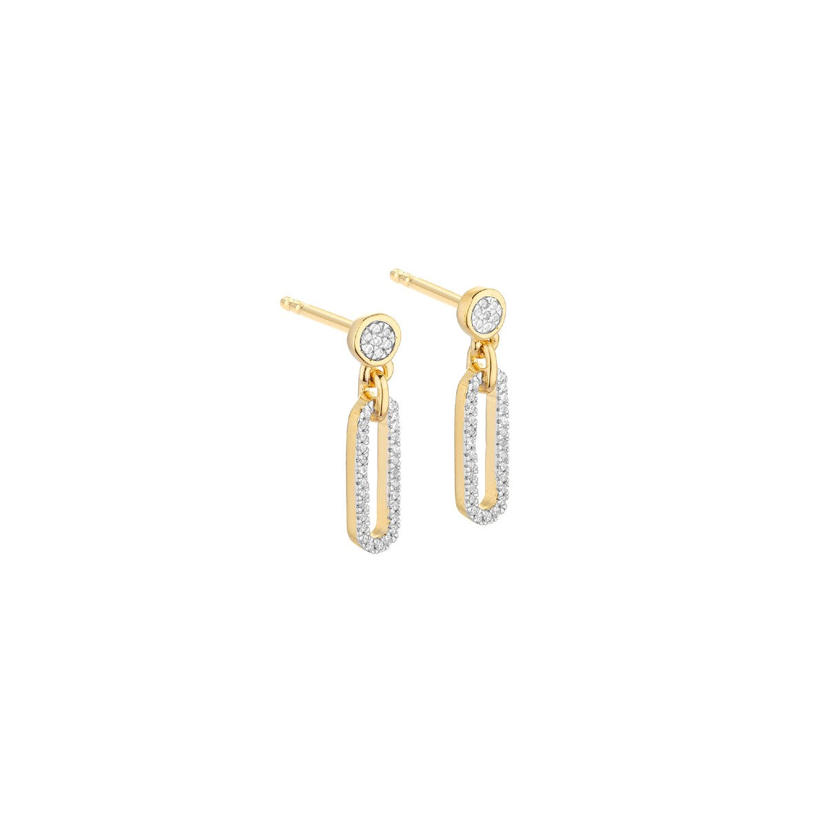 Ella Stein Meet Me in the Middle Diamond Earrings