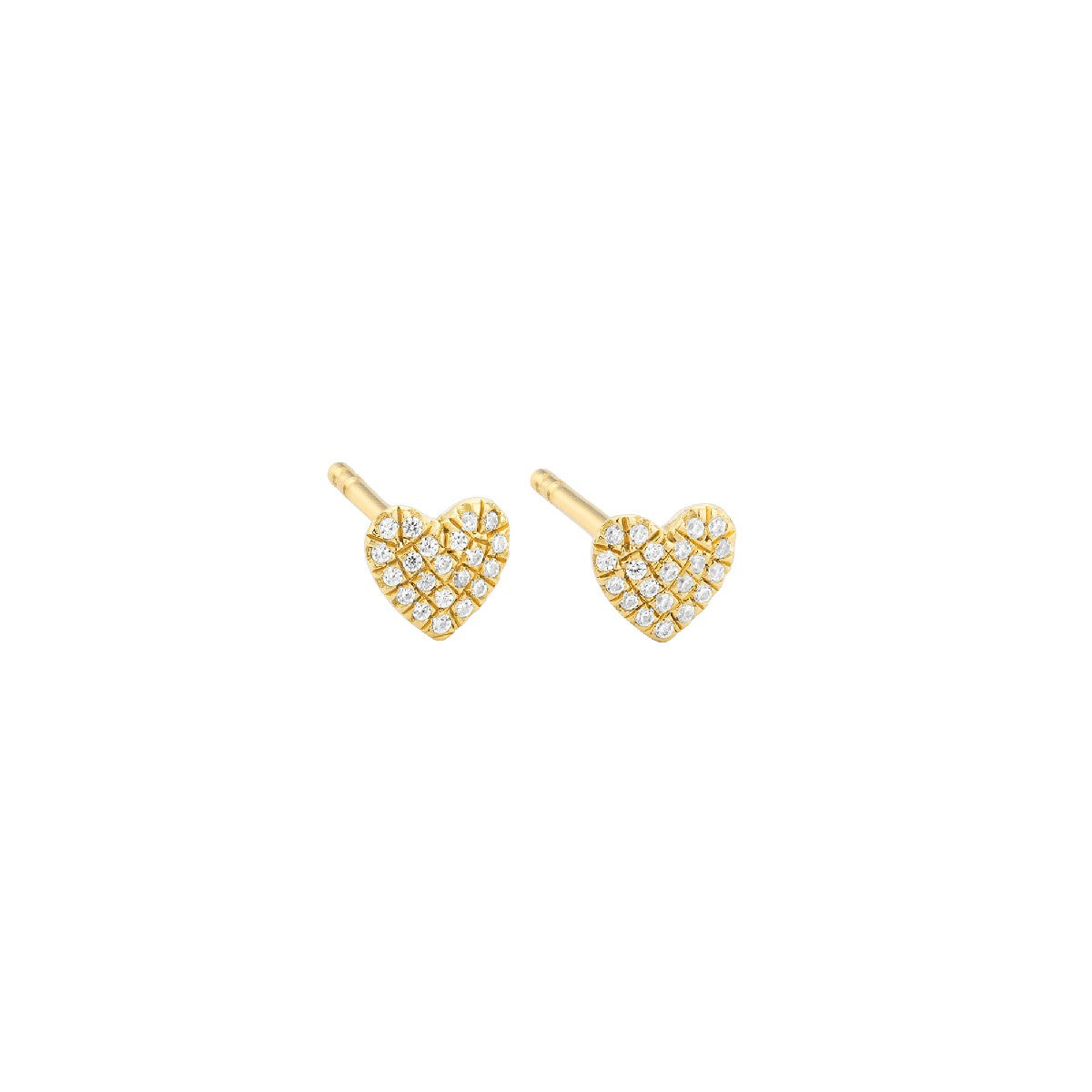 Ella Stein Diamond Heart Stud Earrings