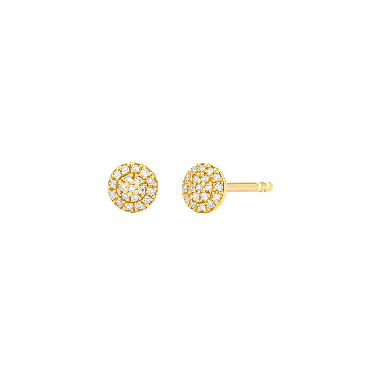 Ella Stein Round Pave Diamond Stud Earrings