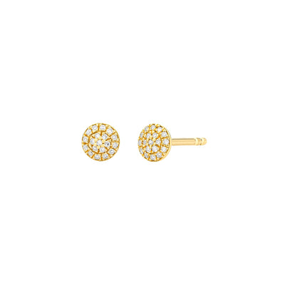 Ella Stein Round Pave Diamond Stud Earrings