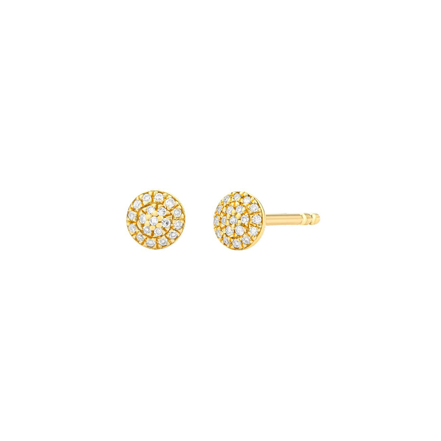 Ella Stein Round Pave Diamond Stud Earrings