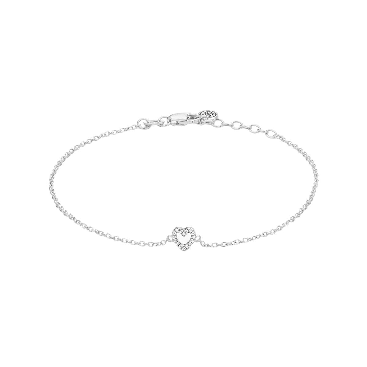 Ella Stein Petite Diamond Heart Chain Bracelet