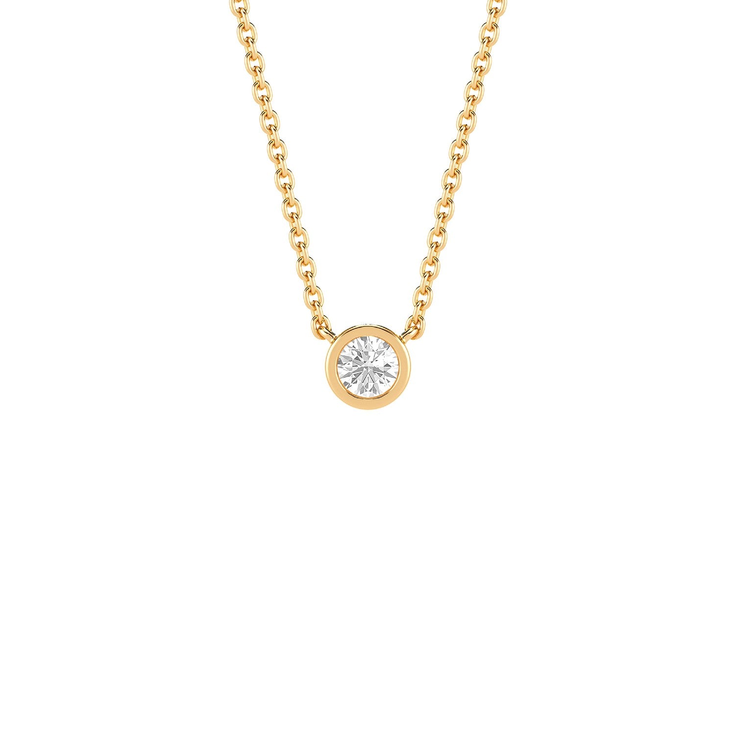 Ella Stein Lab Diamond Bezel Solitaire Necklace