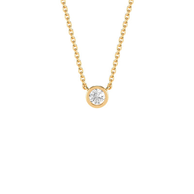 Ella Stein Lab Diamond Bezel Solitaire Necklace