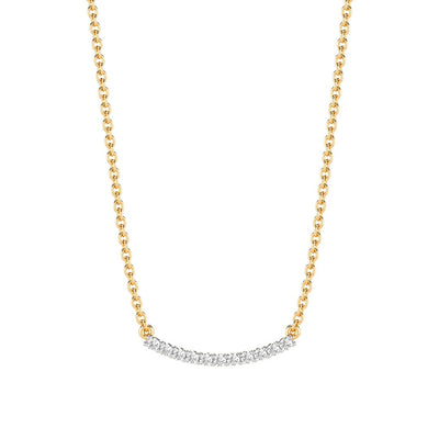 Ella Stein Lab Diamond Curved Bar Necklace