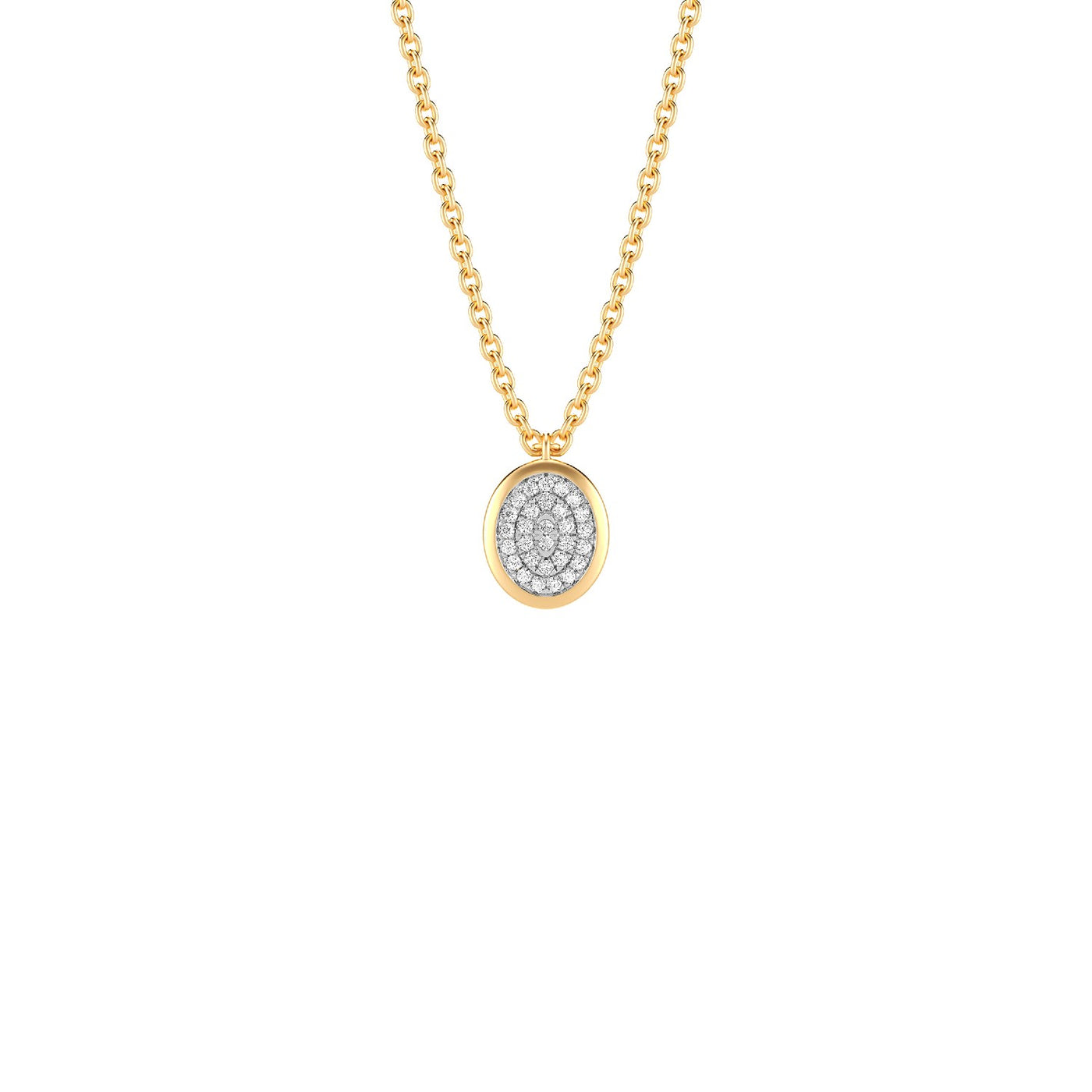 Ella Stein Lab Diamond Oval Pendant Necklace
