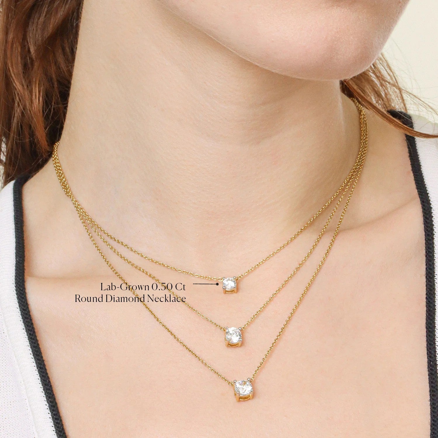 Ella Stein Lab Diamond Solitaire Necklace