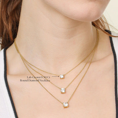 Ella Stein Lab Diamond Solitaire Necklace