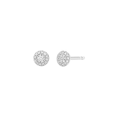 Ella Stein Round Pave Diamond Stud Earrings