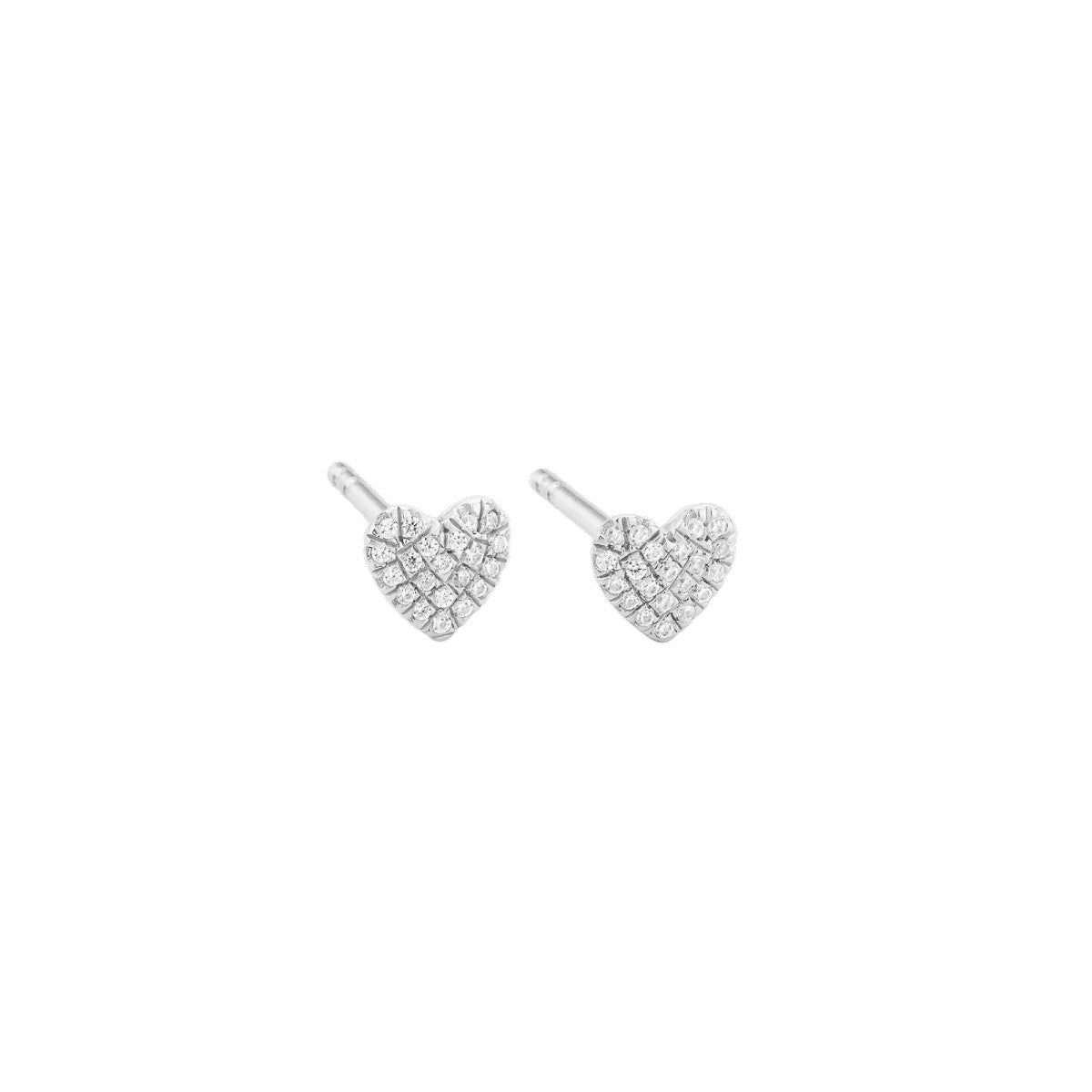 Ella Stein Diamond Heart Stud Earrings