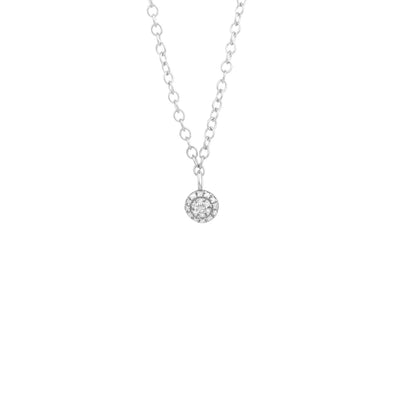Ella Stein Small Pave Diamond Circle Necklace