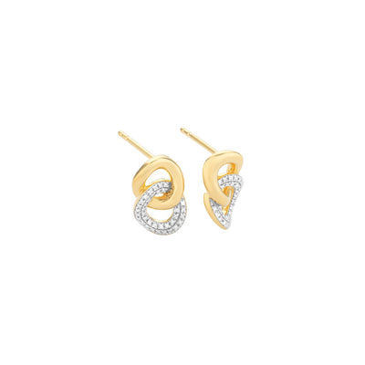 Ella Stein Entwined Discs Diamond Stud Earrings
