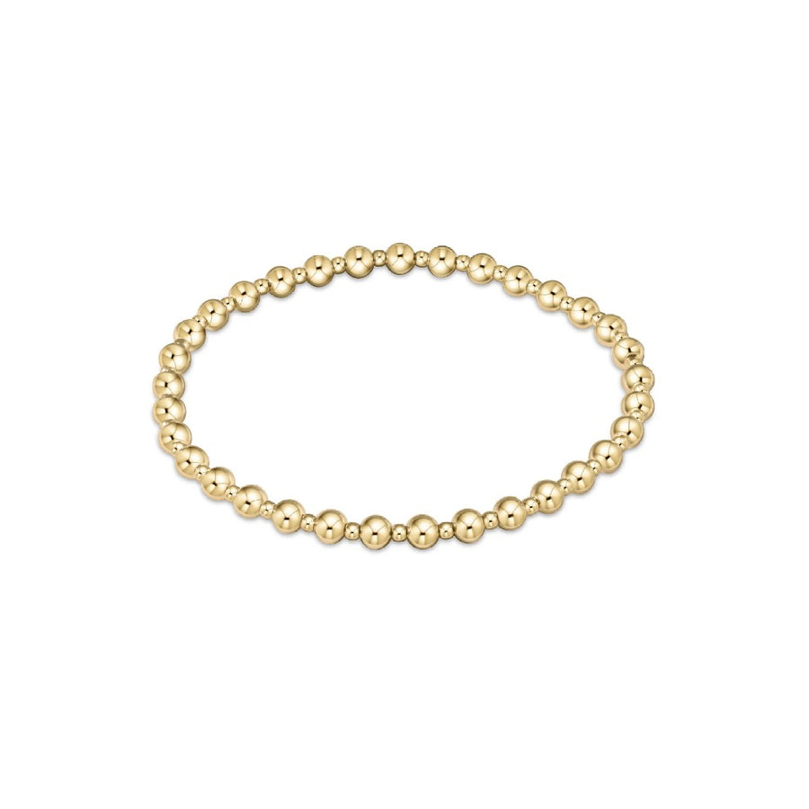 enewton Classic Grateful Pattern 4mm Bead Bracelet - Gold