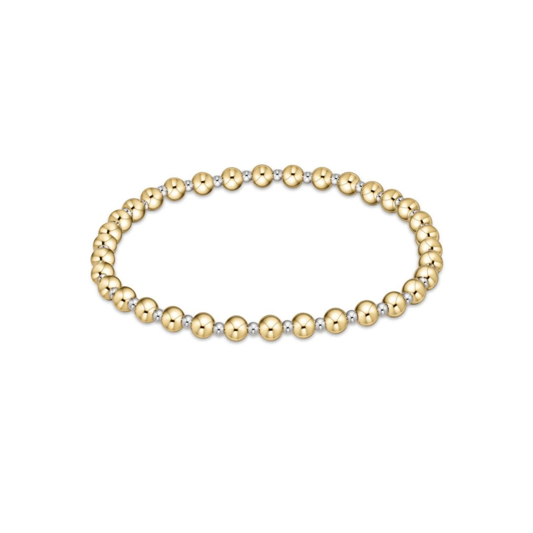 enewton Classic Grateful Pattern 4mm Bead Bracelet - Mixed Metal