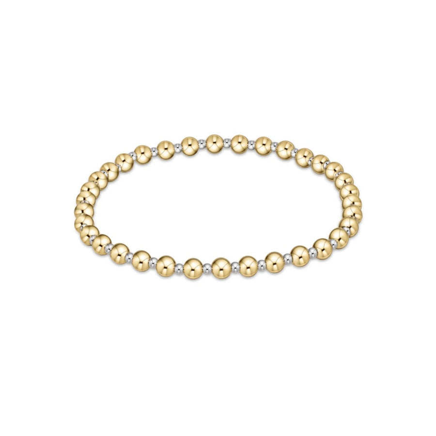 enewton Classic Grateful Pattern 4mm Bead Bracelet - Mixed Metal