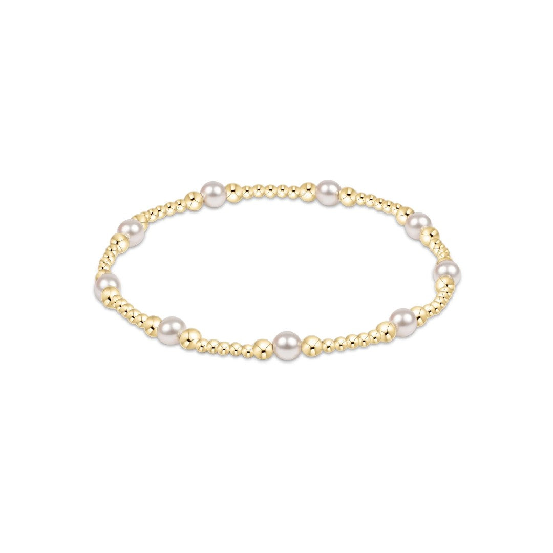 enewton Classic Purpose Pattern 4mm Bead Bracelet - Pearl