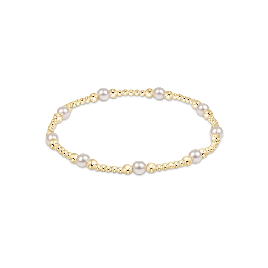 enewton Classic Purpose Pattern 4mm Bead Bracelet - Pearl