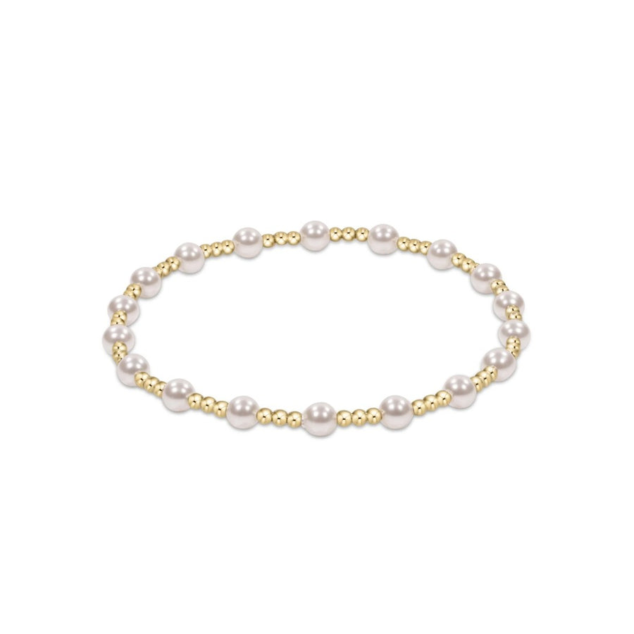 enewton Classic Sincerity Pattern 4mm Bead Bracelet - Pearl
