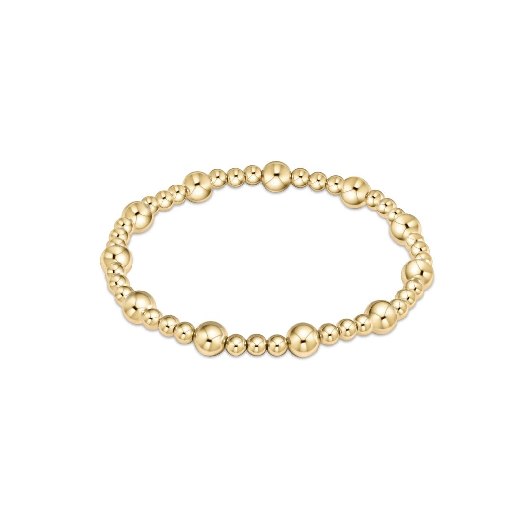 enewton Classic Sincerity Pattern 6mm Bead Bracelet - Gold
