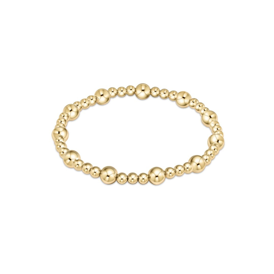 enewton Classic Sincerity Pattern 6mm Bead Bracelet - Gold