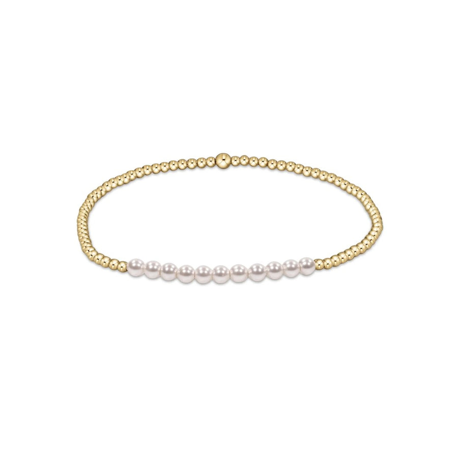 enewton Gold Bliss 2mm Bead Bracelet - Pearl