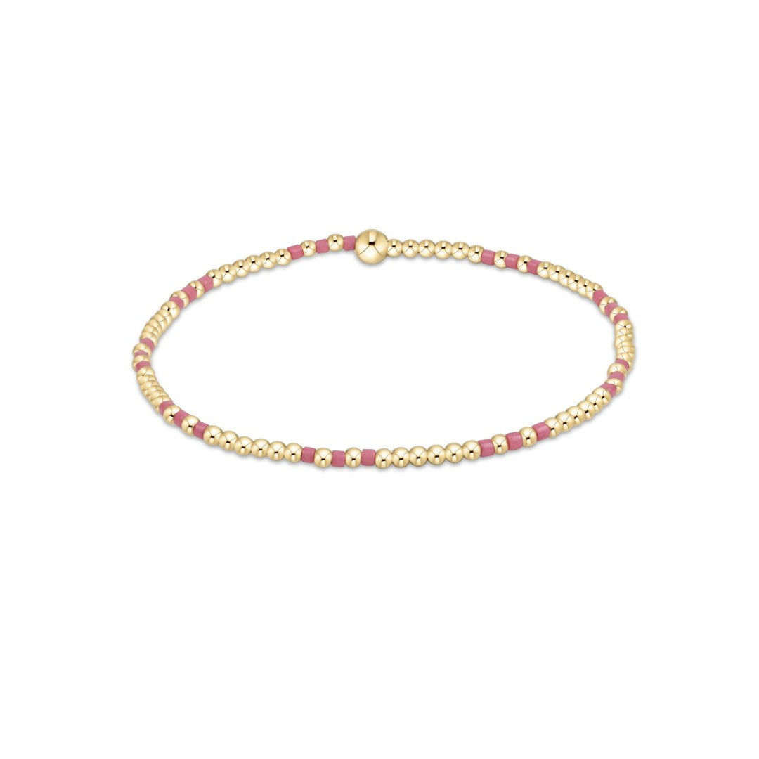enewton Hope Joy Pattern 2mm Bead Bracelet - Bright Pink