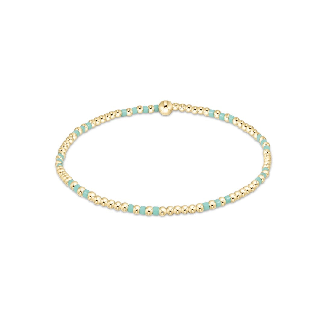 enewton Hope Joy Pattern 2mm Bead Bracelet - Mint
