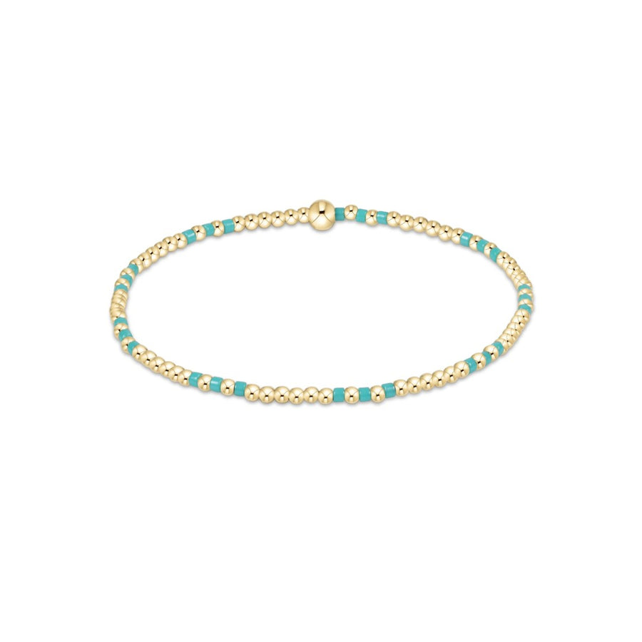enewton Hope Joy Pattern 2mm Bead Bracelet - Turquoise