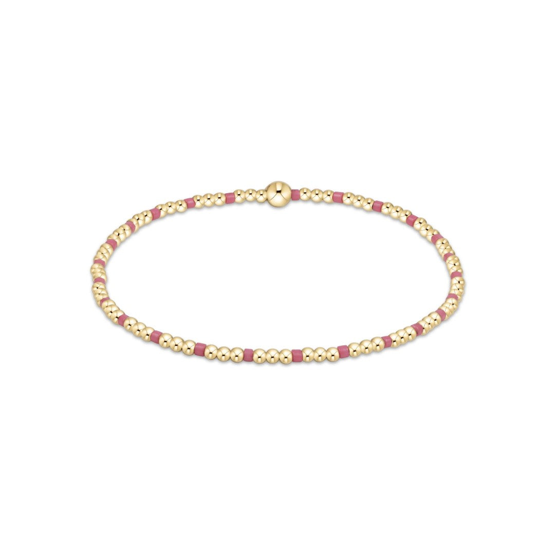 enewton Hope Sincerity Pattern 2mm Bead Bracelet - Bright Pink