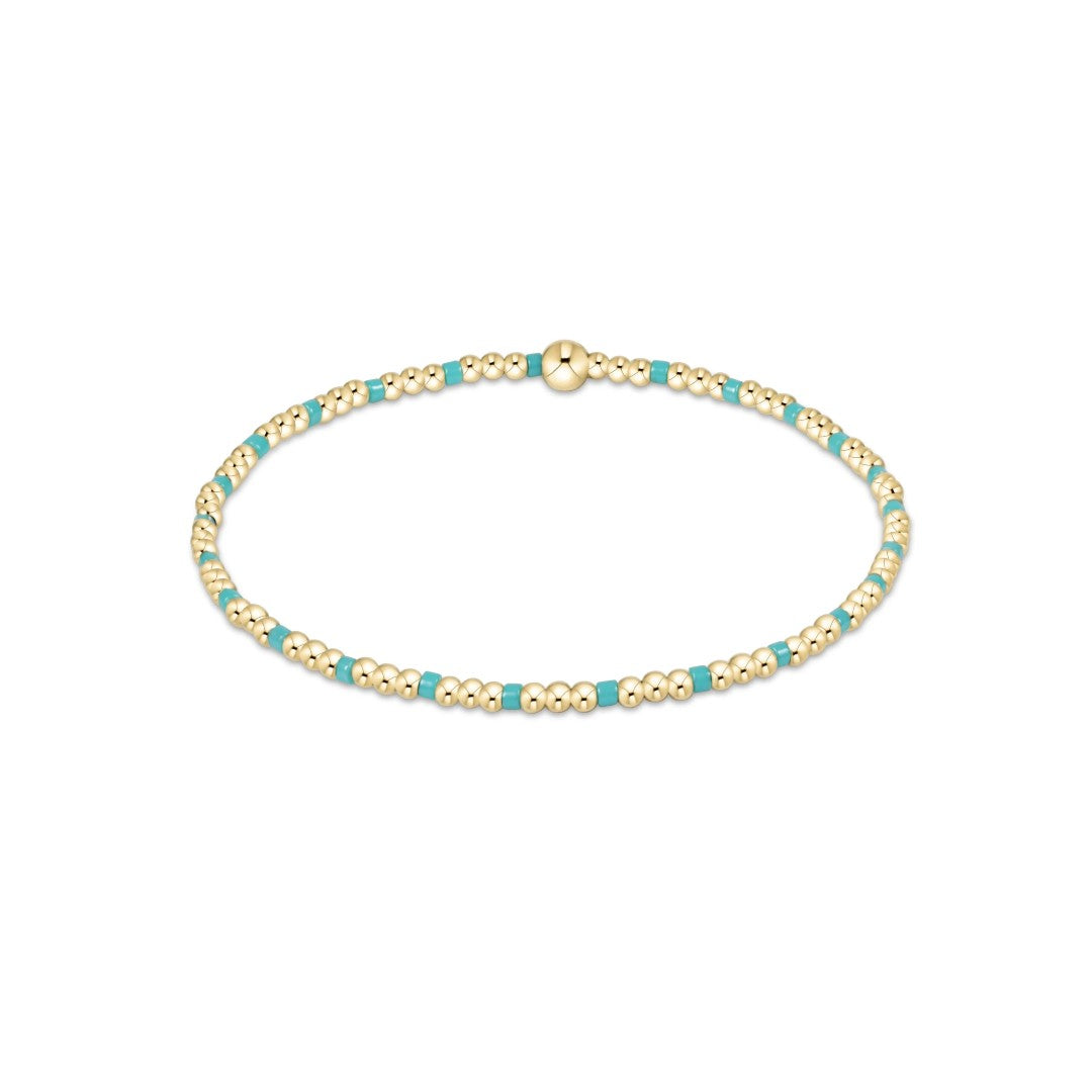 enewton Hope Sincerity Pattern 2mm Bead Bracelet - Turquoise