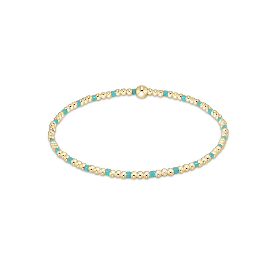 enewton Hope Sincerity Pattern 2mm Bead Bracelet - Turquoise