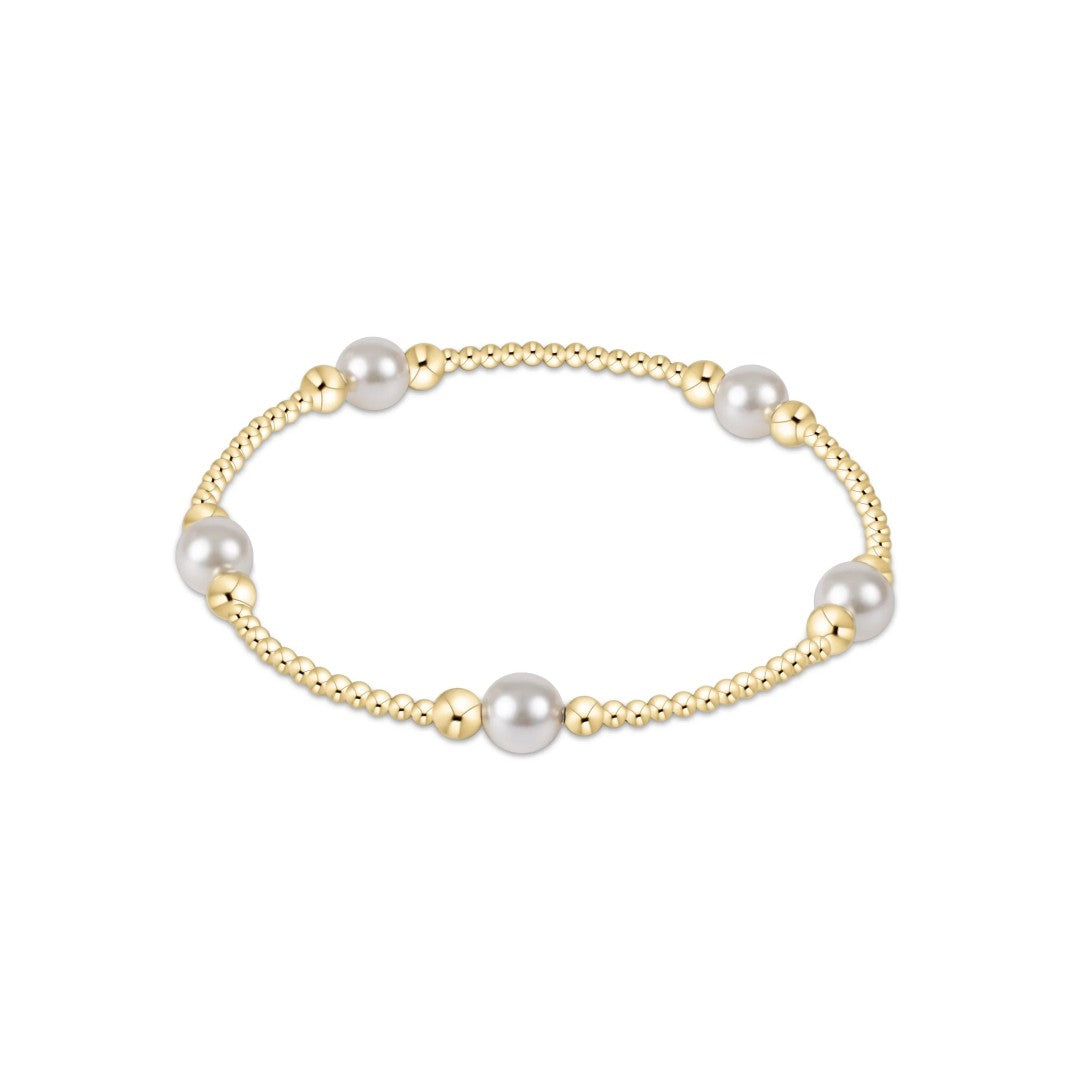 enewton Purpose Pearl 6mm Bead Bracelet - Gold
