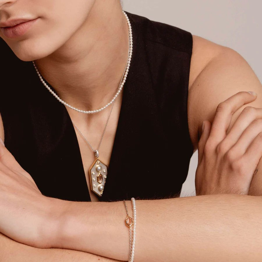 Ti Sento Milano White Pearl Necklace