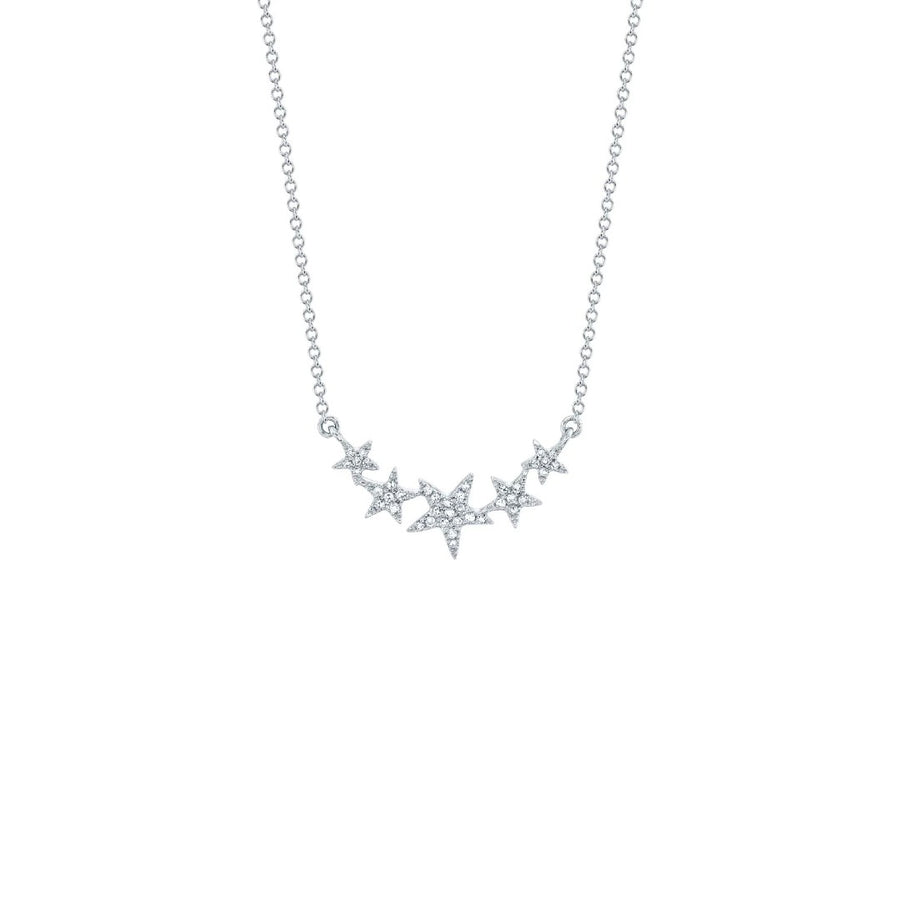 Shy Creation Five Diamond Stars Necklace