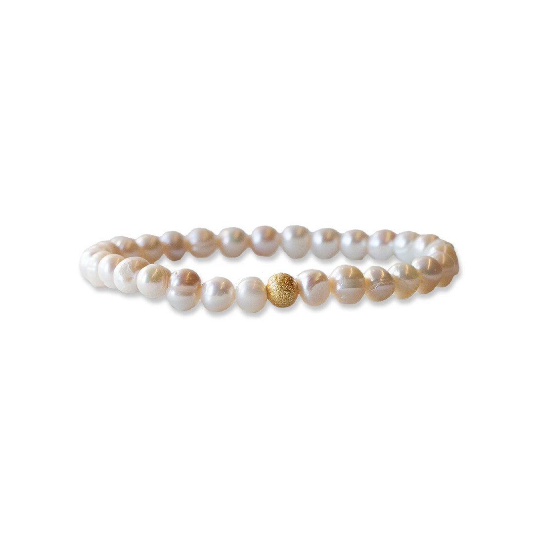 Freshwater Pearl 6mm Stretch Bracelet