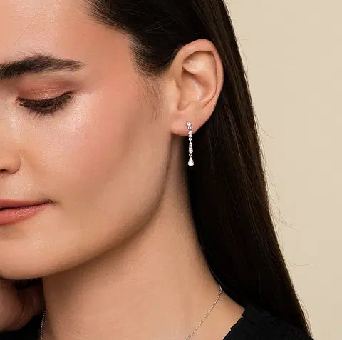 Gabriel & Co. Diamond Linear Drop Earrings