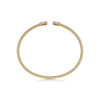 Gabriel & Co. Open Cuff Bracelet with Diamond Baguettes
