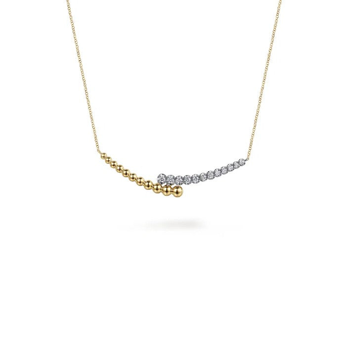 Gabriel & Co. Bujukan Diamond Bypass Bar Necklace
