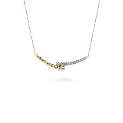 Gabriel & Co. Bujukan Diamond Bypass Bar Necklace