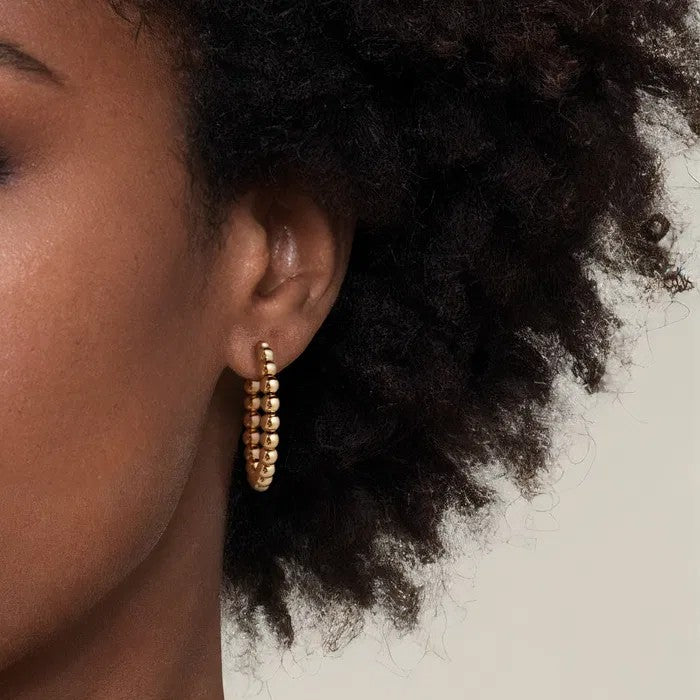 Gabriel & Co. Bujukan Beads Classic 30mm Hoop Earrings