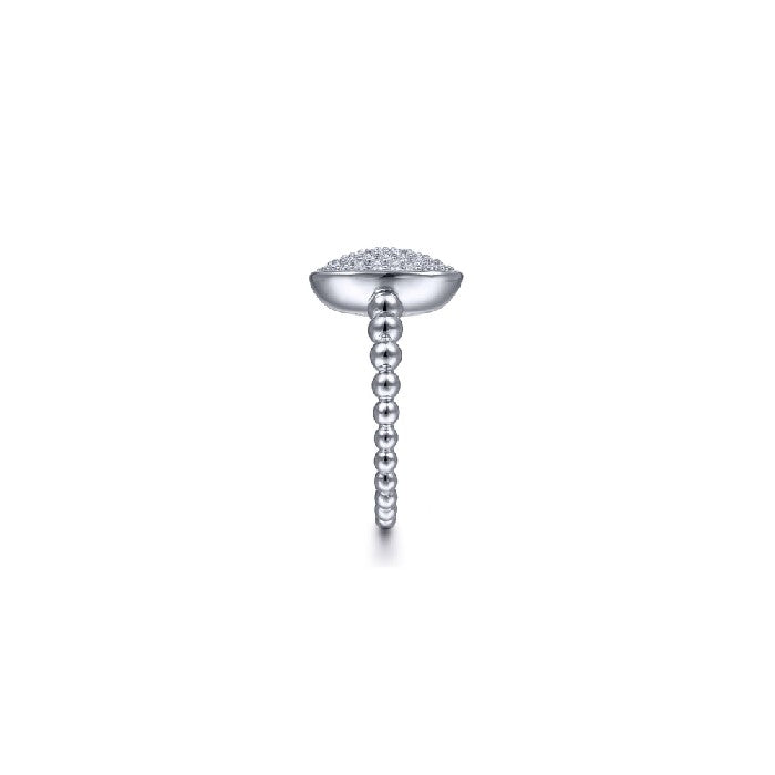 Gabriel & Co. White Sapphire Oval Bujukan Signet Ring
