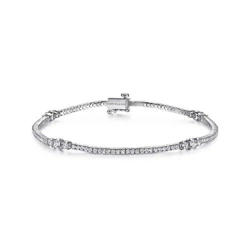 Gabriel & Co. Accented Diamond Tennis Bracelet