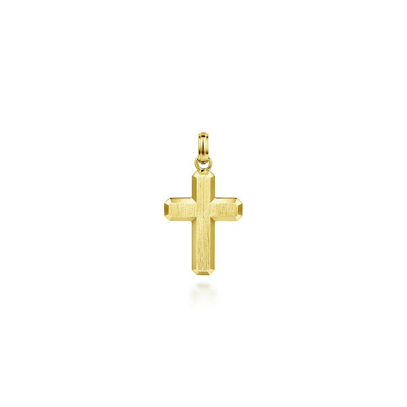 Gabriel & Co. Brushed Finish Cross Pendant