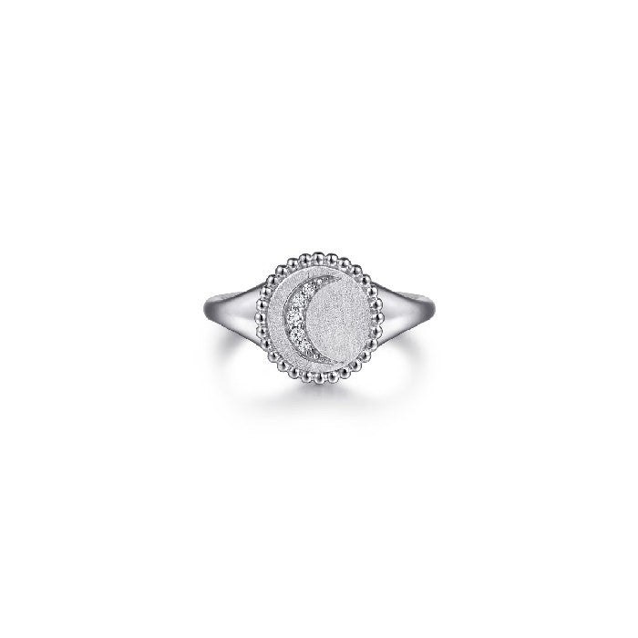 Gabriel & Co. Bujukan Moon Signet Ring