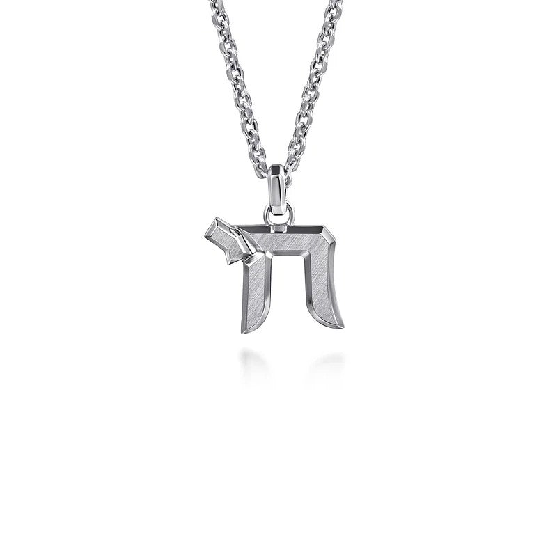 Gabriel & Co. Chai Pendant Men's Necklace