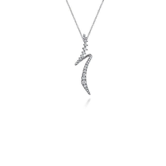 Gabriel & Co. Graduating Diamond Bypass Pendant Necklace