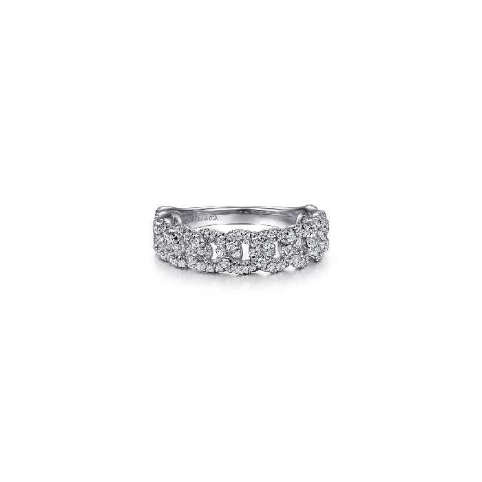 Gabriel & Co. Diamond Chain Link Ring