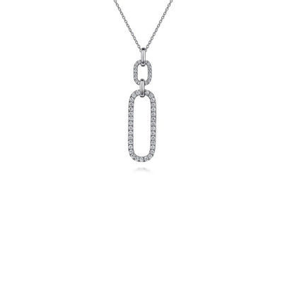 Gabriel & Co. Diamond Link Drop Necklace